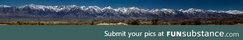 Eastern Sierra range using nine images stitched together. 9000x935. Original photo. Is 23