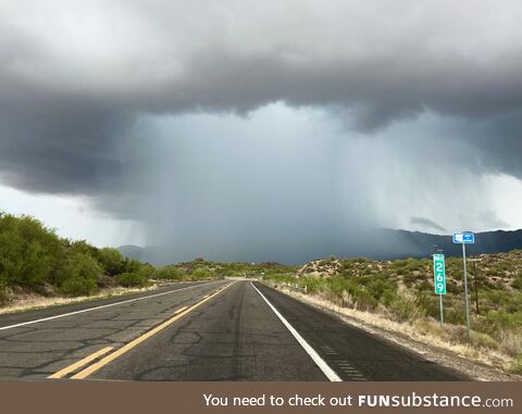 [OC] Arizona monsoon microburst on the drive home