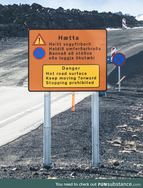 A road sign in Iceland