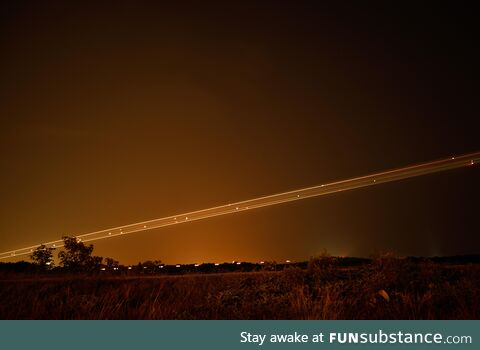 Long exposure landing at KLIA