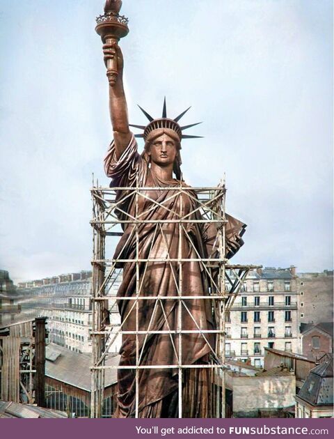 The Statue of Liberty before it was transported to America - France, 1886