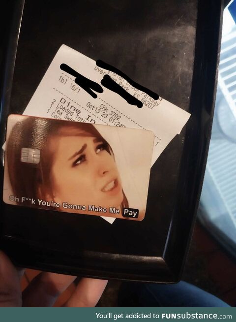 This customers card