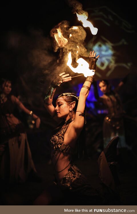 This picture of a fire dancer lead to me getting featured in a photo blog!