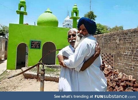 A Sikh man built a Mosque for his lifelong Muslim friend because he had nowhere else to