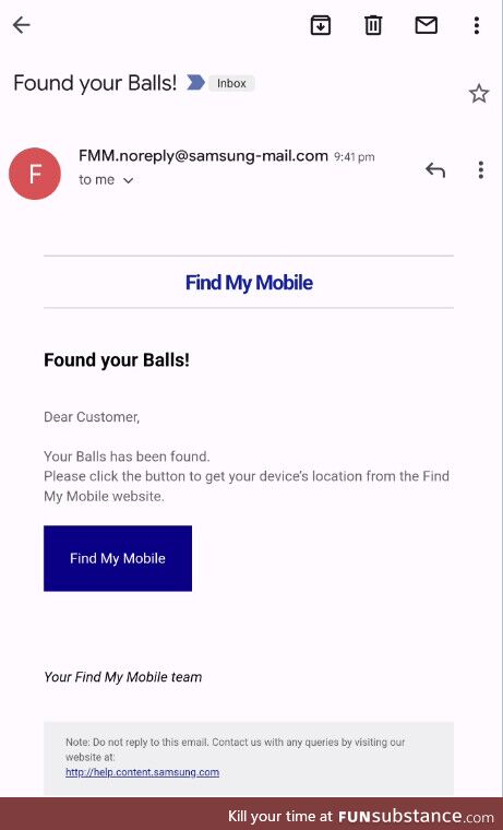 Why thank you Samsung