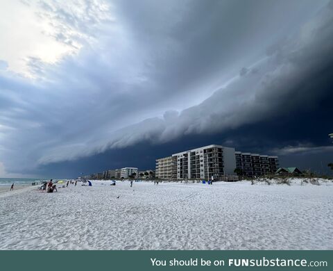 Summertime in Florida. Beautiful beach day, then outta nowhere