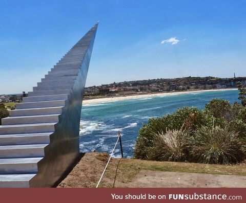 Perception-altering sculpture in Bondi, Australia