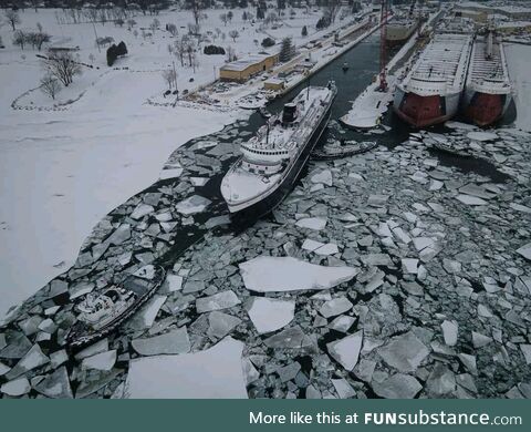 SS Badger's refit is done and she's back in the waters of Lake Michigan. Here's to