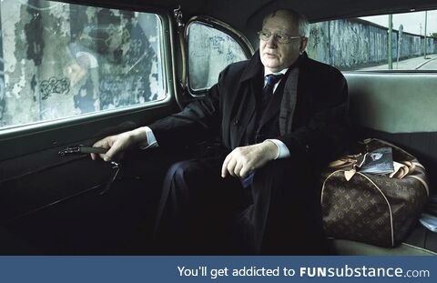 Mikhail Gorbachev, former Soviet leader, in a Louis Vuitton advertisement (2007)