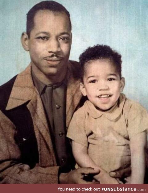 Al Hendrix with son, Jimi Hendrix 1945