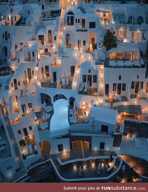 Santorini looks interesting to wander around