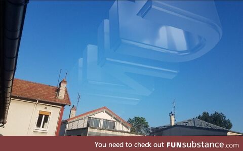 Due to less air pollution we now can actually see the Universal logo in the sky