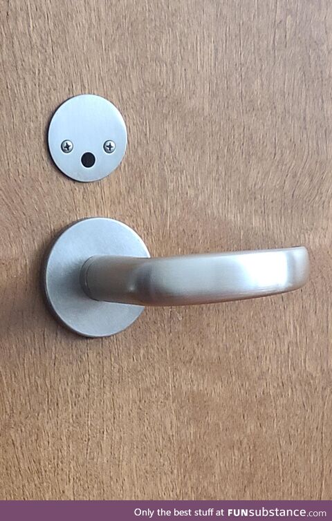 5th day in the hospital. Just noticed this on the bathroom door