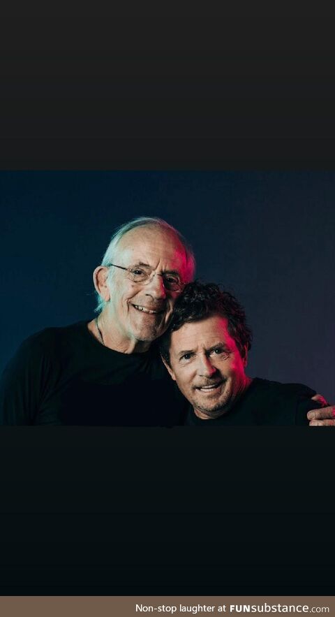 Christopher Lloyd posted this pic of him and Michael J. Fox today