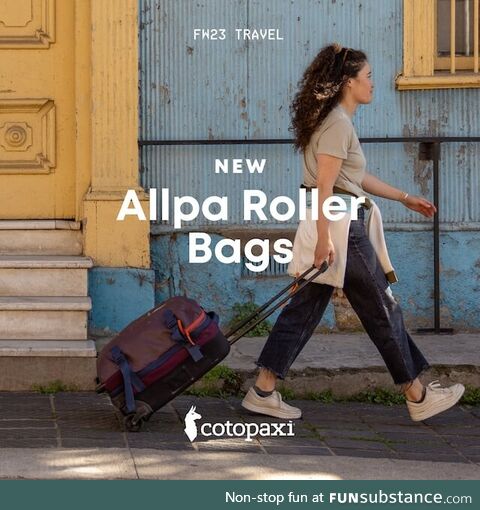 Go further with the Allpa Roller Bags, available in 2 sizes and up for any adventure