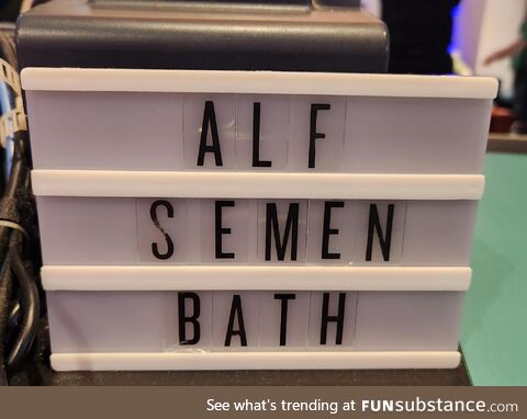 We have an ongoing contest to see who can make the best anagram out of whatever film is