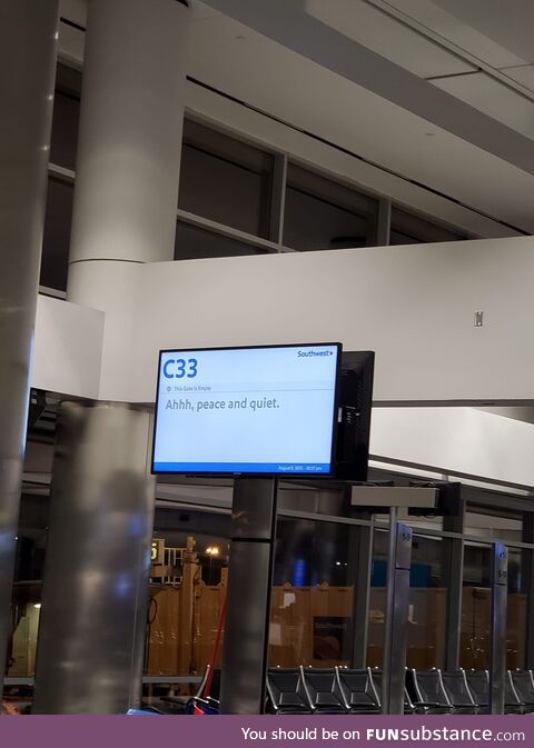 Meanwhile at 10:30 PM in the Denver Airport