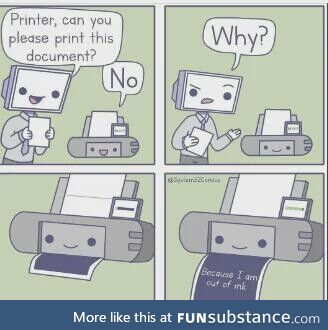 thePrinterIsOutOfInk