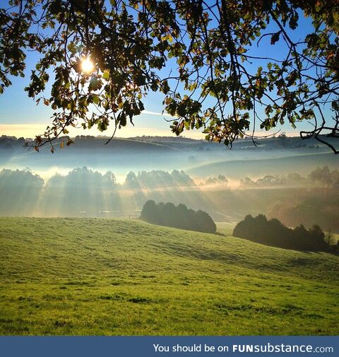 Misty sunrise