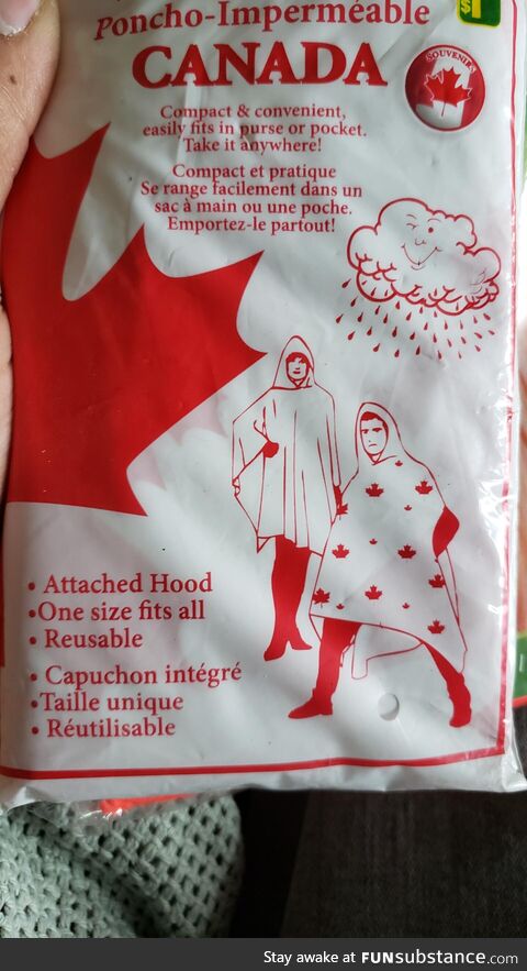 This guy looks way too cool to be wearing a rain poncho