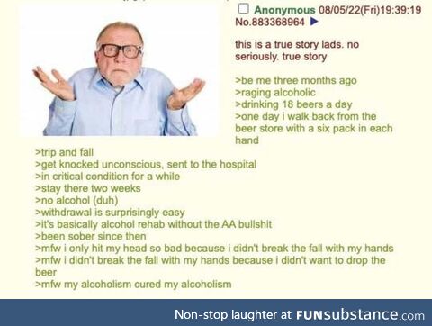 Anon was an alcoholic