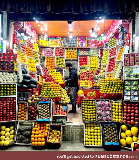 A fruit shop in Kashmir