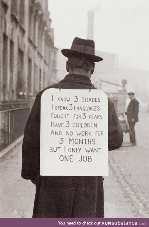 Job hunting c.1930s