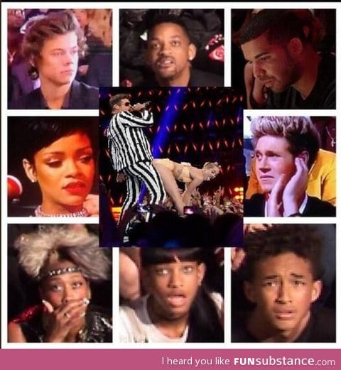 Reactions of seeing Miley Cyrus