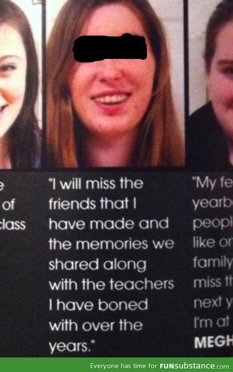 Great high school yearbook typo