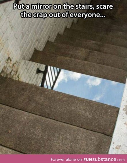 Scariest stairs prank