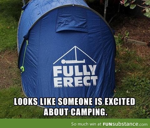 A little excited about camping