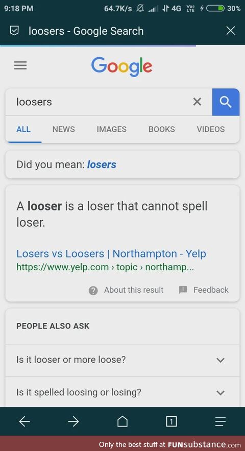 Real search results