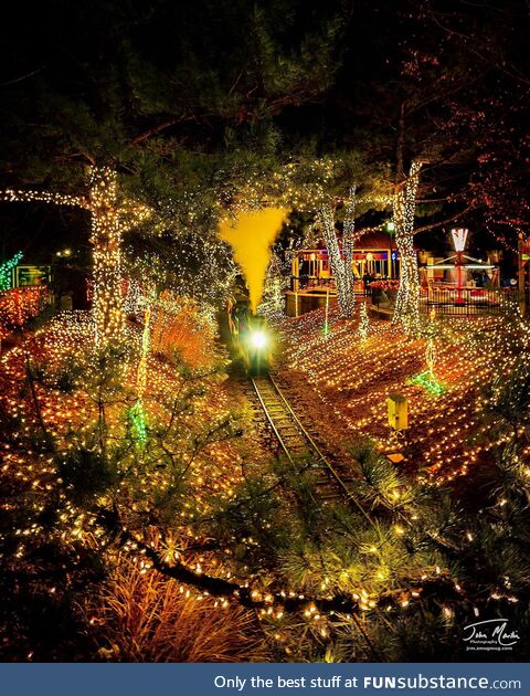 Took this picture of the train at Hersheypark, and it kinda looks like something out of a