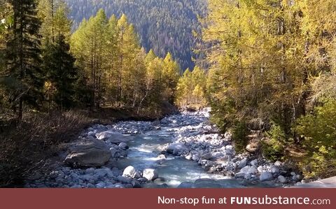 Outflow River of the Argentiere Glacier