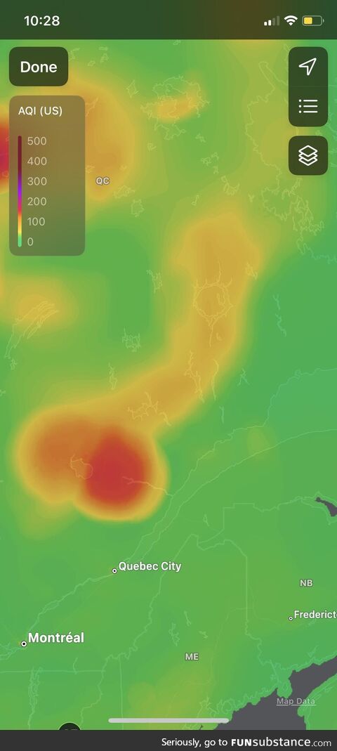 Air quality map feelin frisky
