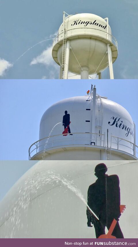 The Johnny Cash water tower in Arkansas, has been shot….Johnny would have approved…