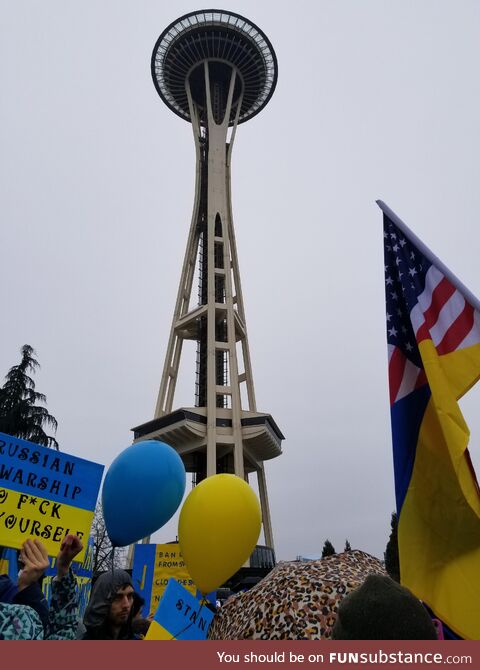 [OC] Seattle stands with Ukraine!