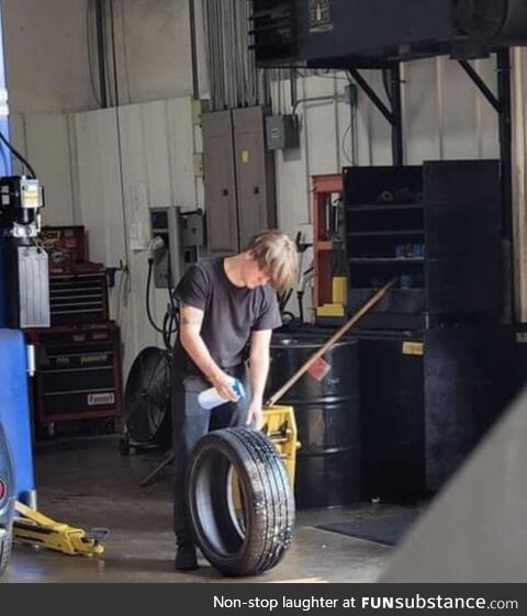 Newbie attempting to check a tire for an air leak