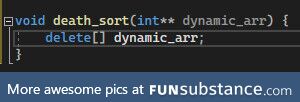 fastestSortingAlgorithmWithComplexityO1