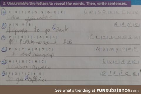 Being an English teacher gives you these gems