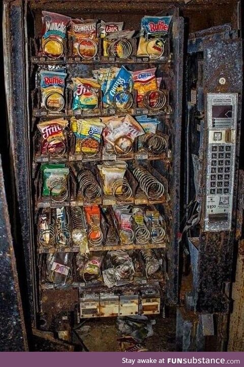 Abandoned vending machine