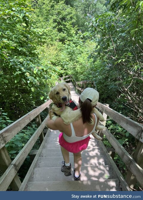 Hikes are easy, especially when mom does the hard parts