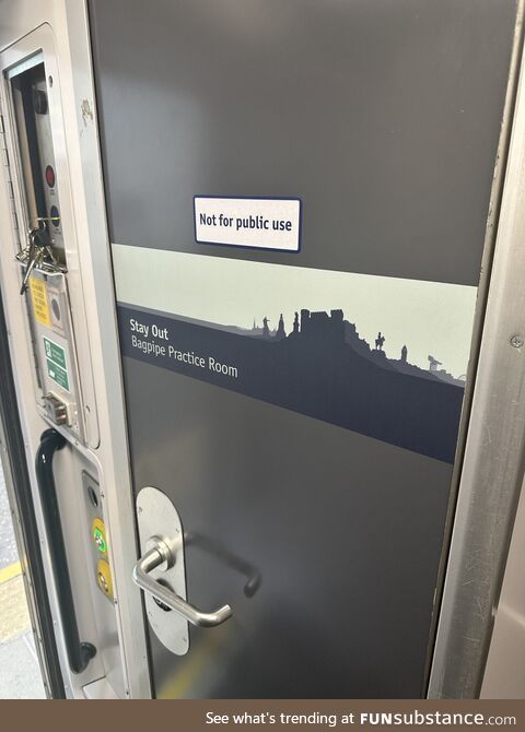 Scottish trains come equipped with a Bagpipe Practice Room