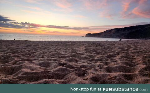 Sunset in Nazaré, Portugal