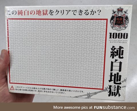 All-white 1,000 piece micro-piece jigsaw puzzle [oc]