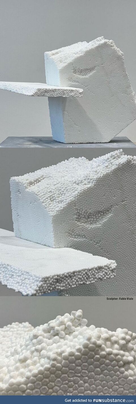 This is actually a marble sculpture by Fabio Viale