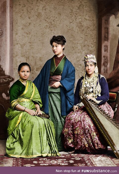(OC) Photograph of first woman doctors from India, Japan & ottoman syria,photographed on