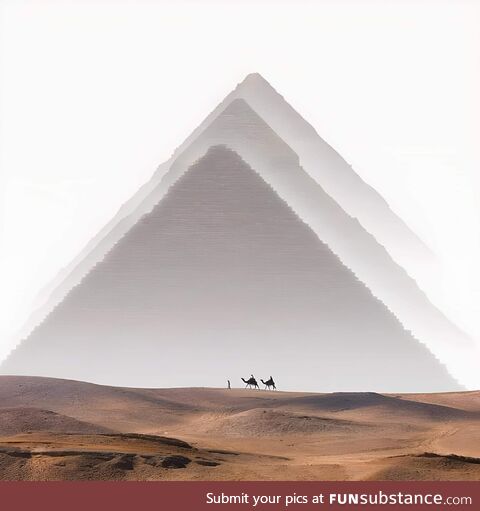 Mesmerizing shot of the Pyramids of Giza