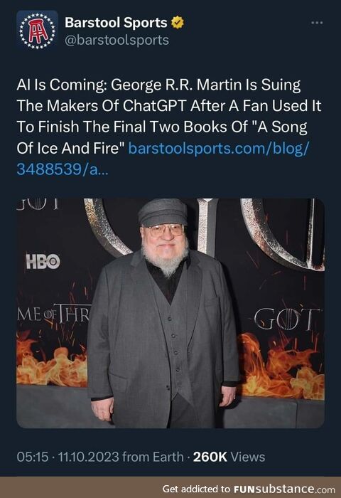 George will do anything but finish the book