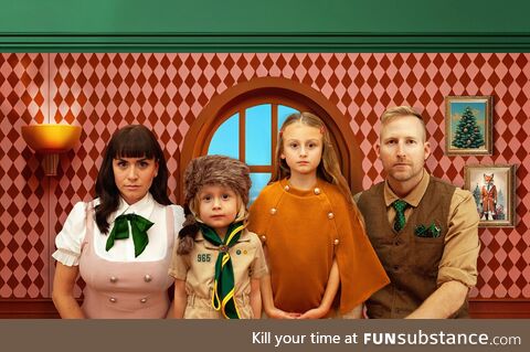 Our wes anderson themed family christmas card